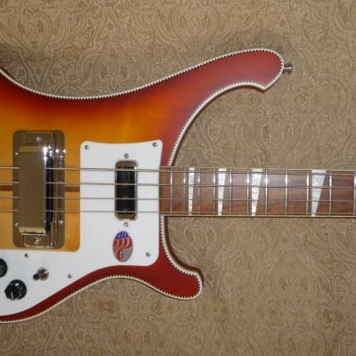 2023 Limited Edition Rickenbacker 4003 CB AUT Bass - SATIN Autumnglo - Checkerboard Binding image 12