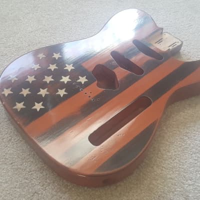 American Flag Fender Telecaster Barncaster Partscaster Project Body image 3