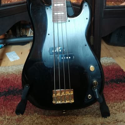 Squier 40th Anniversary Gold Edition Precision Bass 2022 - Present - Black image 3