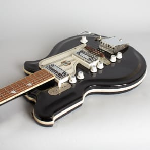 National  Newport 88 Semi-Hollow Body Electric Guitar (1965), original two-tone hard shell case. image 7