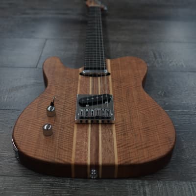 AIO TC1 Left-Handed Electric Guitar - Natural Walnut 001 image 7