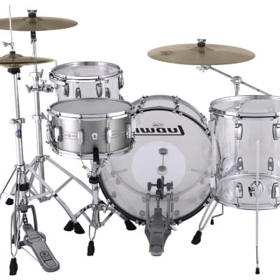 Ludwig *Pre-Order* Vistalite Clear Fab Kit 14x22/16x16/9x13 Shell Pack Drums Set Special Order Authorized Dealer image 4