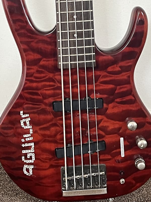 Hohner B Bass 5 Q Trans Red | Reverb