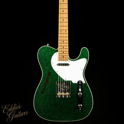 Suhr Eddie's Guitars Exclusive Custom Classic T Roasted - Deep Green Sparkle image 3