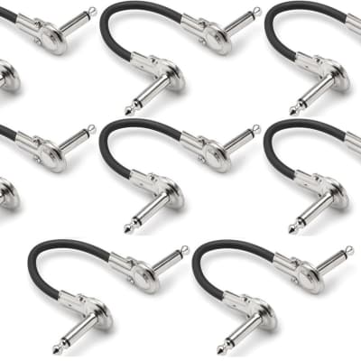 Hosa Low Profile Right Angle 6" Pedal Patch Cables IRG-100.5 Pack of 8 IRG-600.5 +2 image 1
