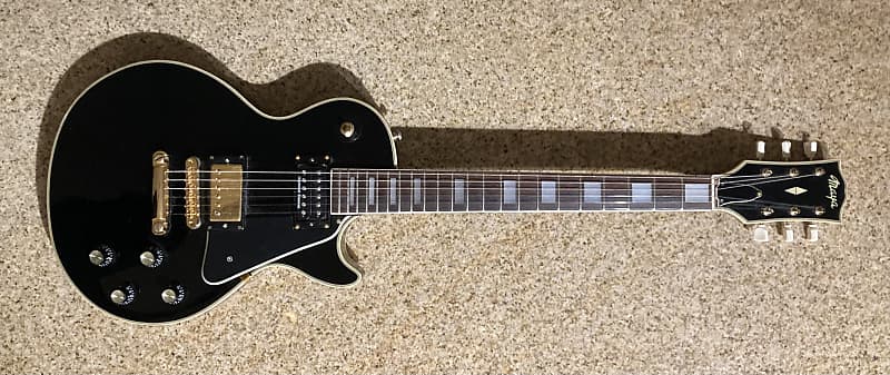 Maya Les Paul Custom Style Guitar 1972 Black | Reverb