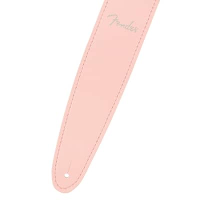 Genuine Fender Vegan Leather Guitar Strap, Shell Pink, 2.5" Wide image 2