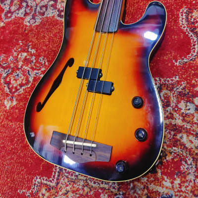Fender PBAC100 Fretless Semi-Hollow Precision Bass - MIJ | eBay