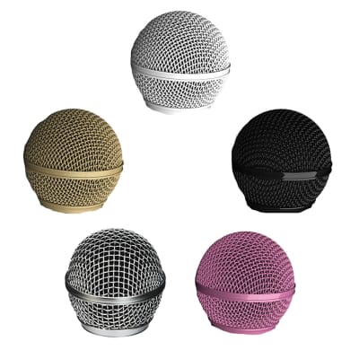 Replacement Mic Grilles 5 Colors fits SM58 w Microphone Sanitizer Cleaner Spray image 2