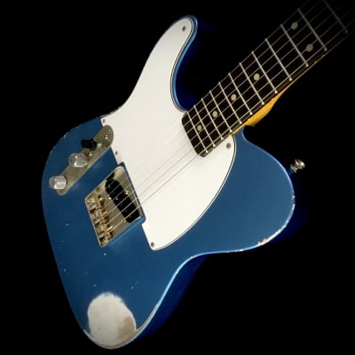 LEFTY! MJT Lake Placid Blue Nitro Lacquer ES59 Custom Relic Guitar Classic Solid Body 7.1 lb image 10