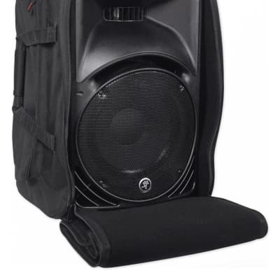 (2) Mackie C300Z Compact 12" 750w Passive PA DJ Speakers+(2) Rolling Travel Bags image 6