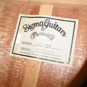 Sigma GC1 ST solid spruce top w/case image 4