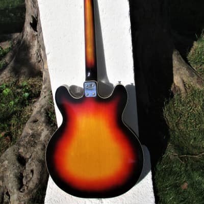 Kappa Series 500  Hollow Body Guitar, 1960's,  Wyattsville, Md.,  Sunburst Finish, Gig Bag image 8