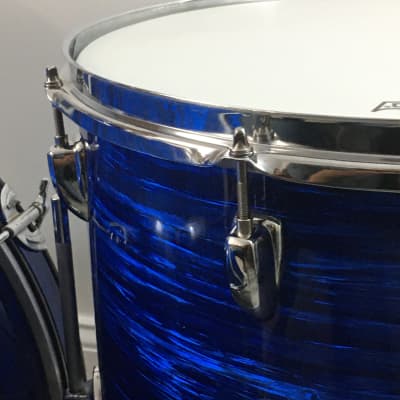 Vintage Apollo 3 Piece Drum Set 1970s Blue Oyster Pearl Completely Restored in USA Jazz Bop Kit 12/16/22 image 18