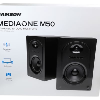 Pair Samson M50 5" Powered Studio/Computer/Podcast Reference Monitors Speakers image 6