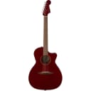 Fender Newporter Classic Hot Rod Acoustic-Electric (w/Gig Bag), Red Metallic, Blemished
