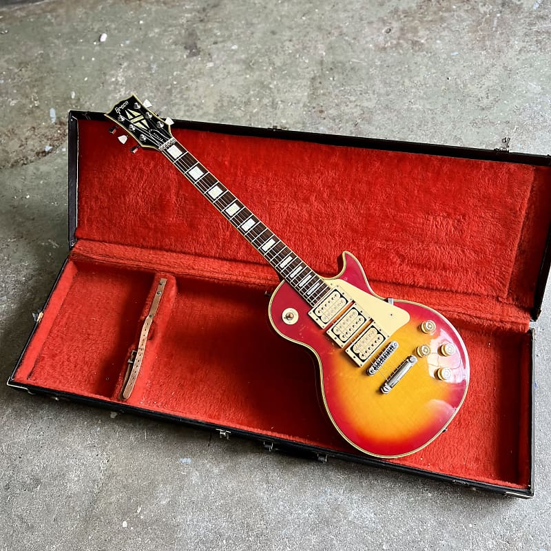 Greco EG-600 Custom Ace Frehley 1978 - Cherry sunburst 3 pickup les paul  Singlecut original vintage Fujigen MIJ Japan MOT