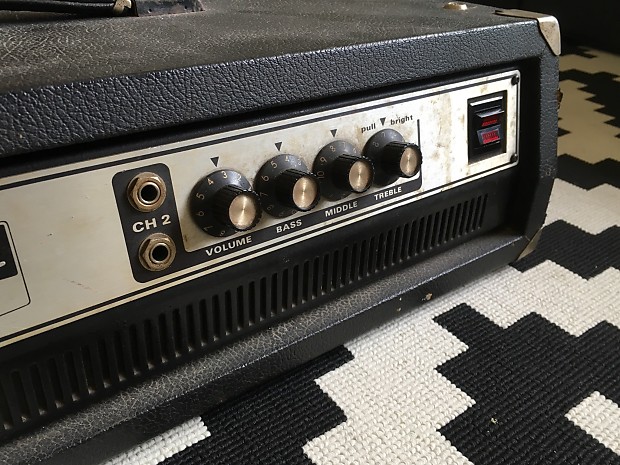Kustom ii Late 70s Black Guitar Bass Amp Head
