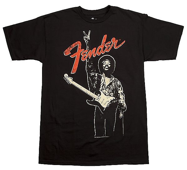 Fender Jimi Hendrix "Peace Sign" T-Shirt, Black, XXL 2016 image 1