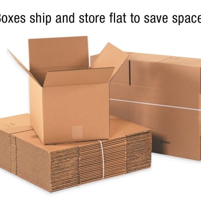 Shipping Boxes 14"L x 14"W x 14"H 10-Pack Corrugated Cardboard Box for Packing Moving Storage image 4