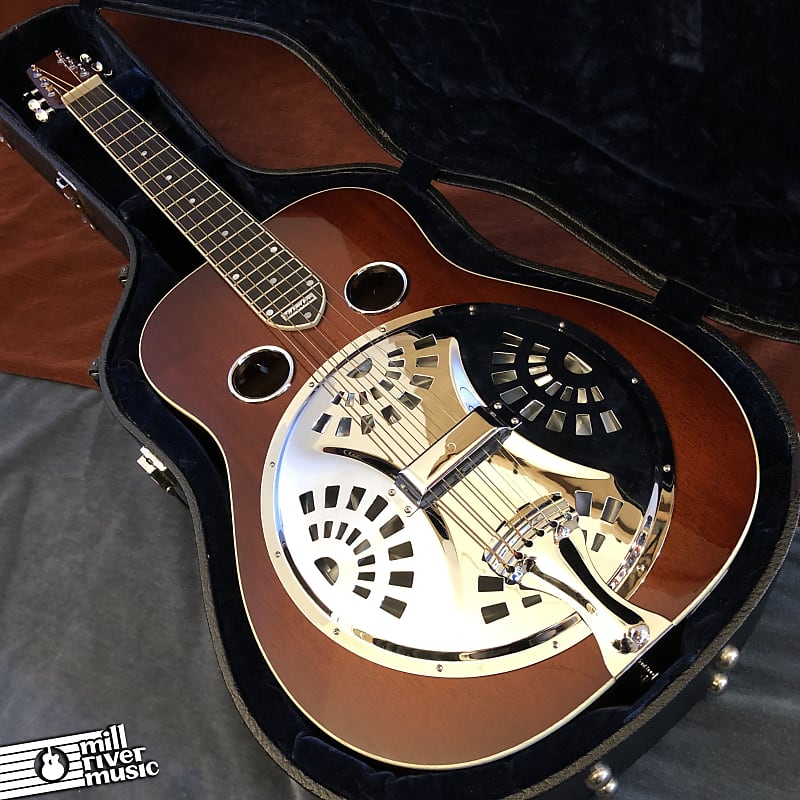 National Scheerhorn Mahogany Square Neck Acoustic-Electric Resonator 2014 w/ HSC image 1