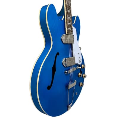 Epiphone Casino Hollowbody Electric Guitar - Worn Blue Denim image 2