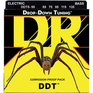 DR DDT5-55 Drop Down Tuning Bass Strings - Heavy (55-135)