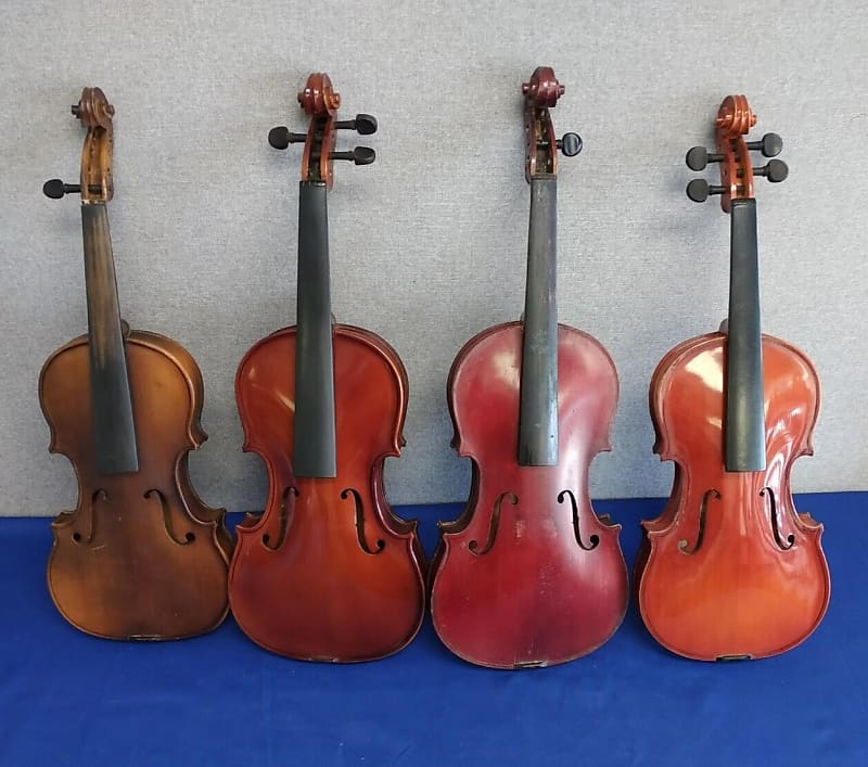 Lot of 4 Violins Made in China Unbranded 3/4Size 4/4Size Reverb