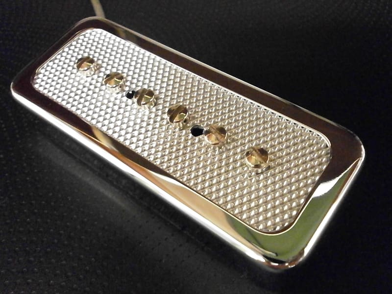 1pc FOIL P90 soap bar Pickup SILVER / CHROME cover Bridge or Neck Fits  Gibson SG LP Junior Q