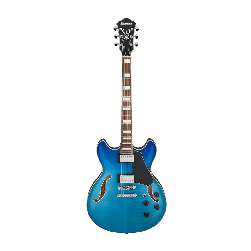 Ibanez AS7FM Artcore 6 String Semi-Acoustic Guitar (Right Hand, Azure Blue Gradation) with Rosewood Fretboard and Mahogany Neck image 1