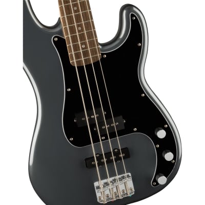 Squier Affinity Series Precision Bass PJ Electric Guitar, Laurel Fingerboard, Charcoal Frost Metallic image 3