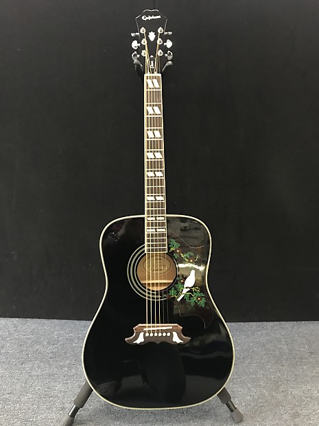 Epiphone Dove Ebony Limited Edition Acoustic Dreadnought Guitar w/HC