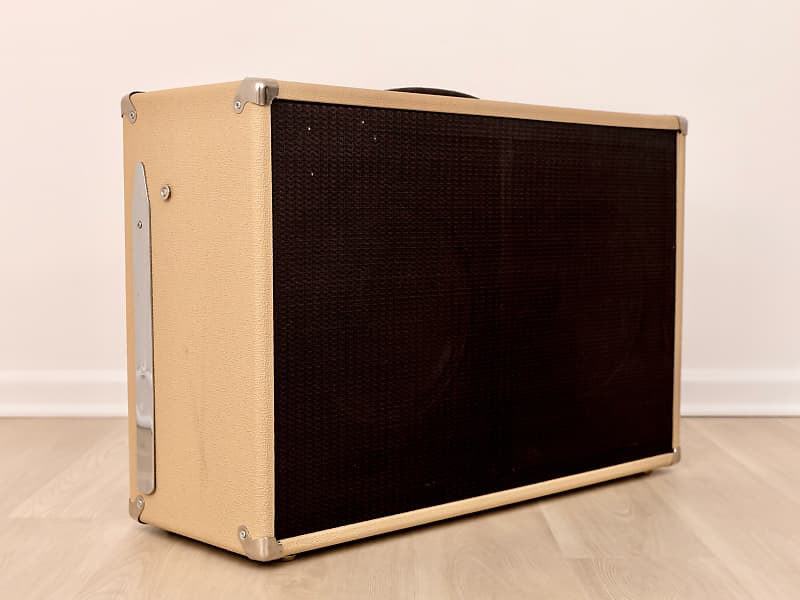 Zack Engineering Vibroworld 2x12 USA-Made Custom Speaker Cabinet, Blonde & Oxblood w/ Jensen Speakers image 1