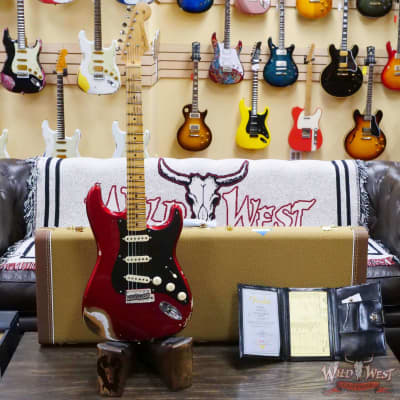 Fender Custom Shop 1959 Stratocaster Maple Neck Relic Candy Apple Red image 6