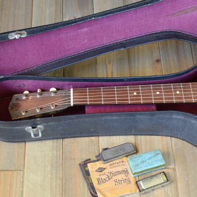 Clean 14 fret 1938 National Duolian in great shape, all original with recent neck reset & case image 5