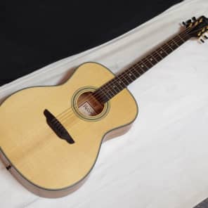 Luna Art Recorder Solid Wood Acoustic Guitar Natural