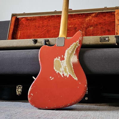 Vintage Fender Jaguar 1965 Fiesta Red Custom Colour L Plate image 14