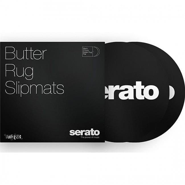Serato 12" ‘Butter Rug’ Slipmats Black (Pair) Reverb