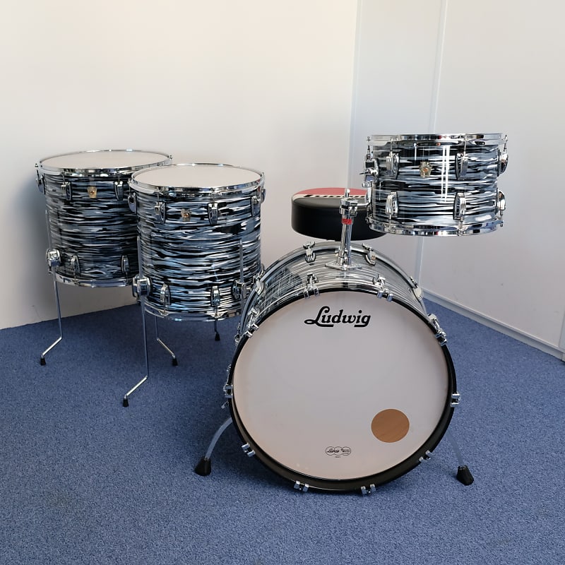 Ludwig Classic Maple 22" 13" 16" 18" Black Bowling Ball Reverb