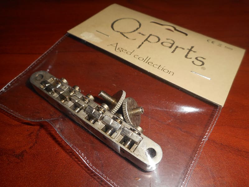 Q Parts Aged Collection ABR 1 Bridge For '62 Les Paul -  Distressed Nickel image 1