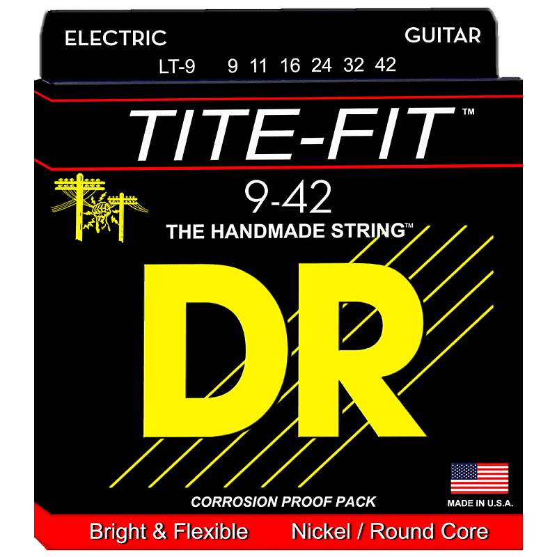 DR Strings LT-9 Tite-Fit Nickel Electric Light 9-42 image 1
