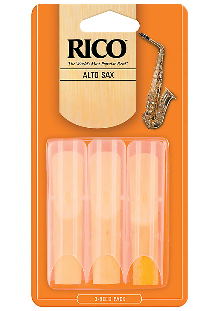 Rico Alto Saxophone Reeds, Strength 3.0, 3-pack image 1