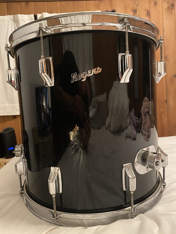 Rogers Vintage Holiday Floor Tom 16x16 Black Reverb