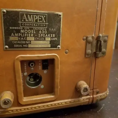 Ampex 620 Extension speaker, amp, and cabinet mono tube suitcase 1960s image 10