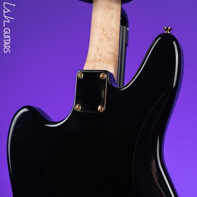 Bilt Relevator Bass VI 6-String Bass Guitar Black w/ Gold Plates image 6