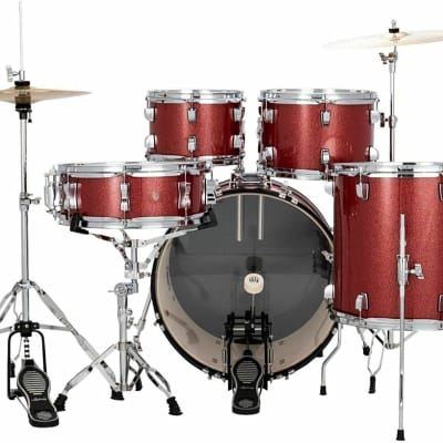 Ludwig Accent Drive Red Sparkle 5-Piece Drum Set with Hardware and Cymbals image 3