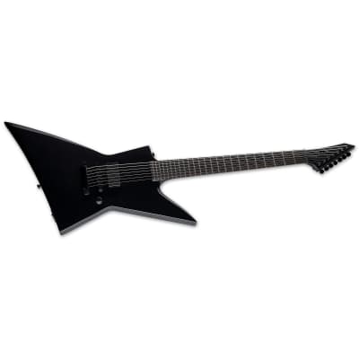 ESP Black Metal LTD EX-7 Baritone 7-String Guitar - Black Satin image 4
