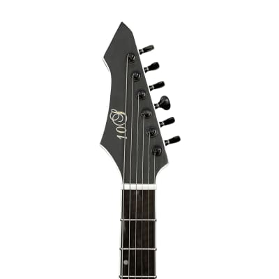 10S HuYang (Mega Soul) Single Humbucker Baritone – HYMM Custom Electric Guitar - Satin Black image 8