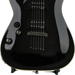 Schecter Omen-6 Left-handed Electric Guitar - Gloss Black image 15