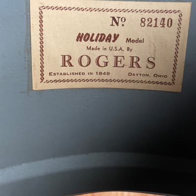 1960s Rogers Holiday Drum Set Blue Sparkle 20/12/14 image 18